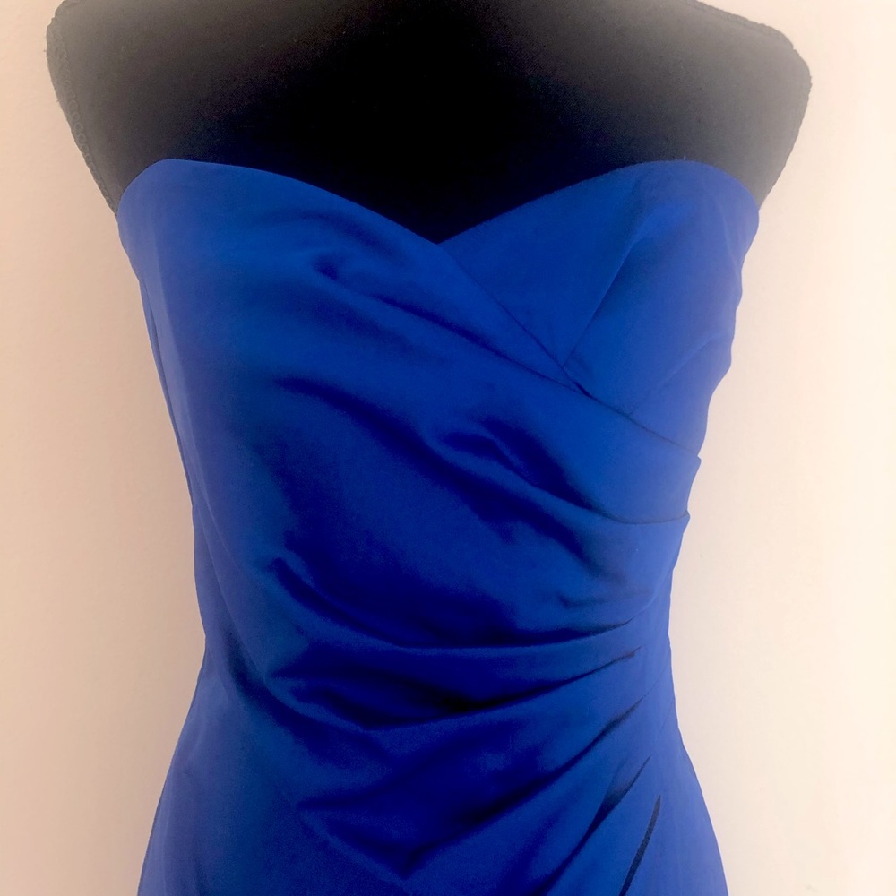 Blue Strapless Junior Dress